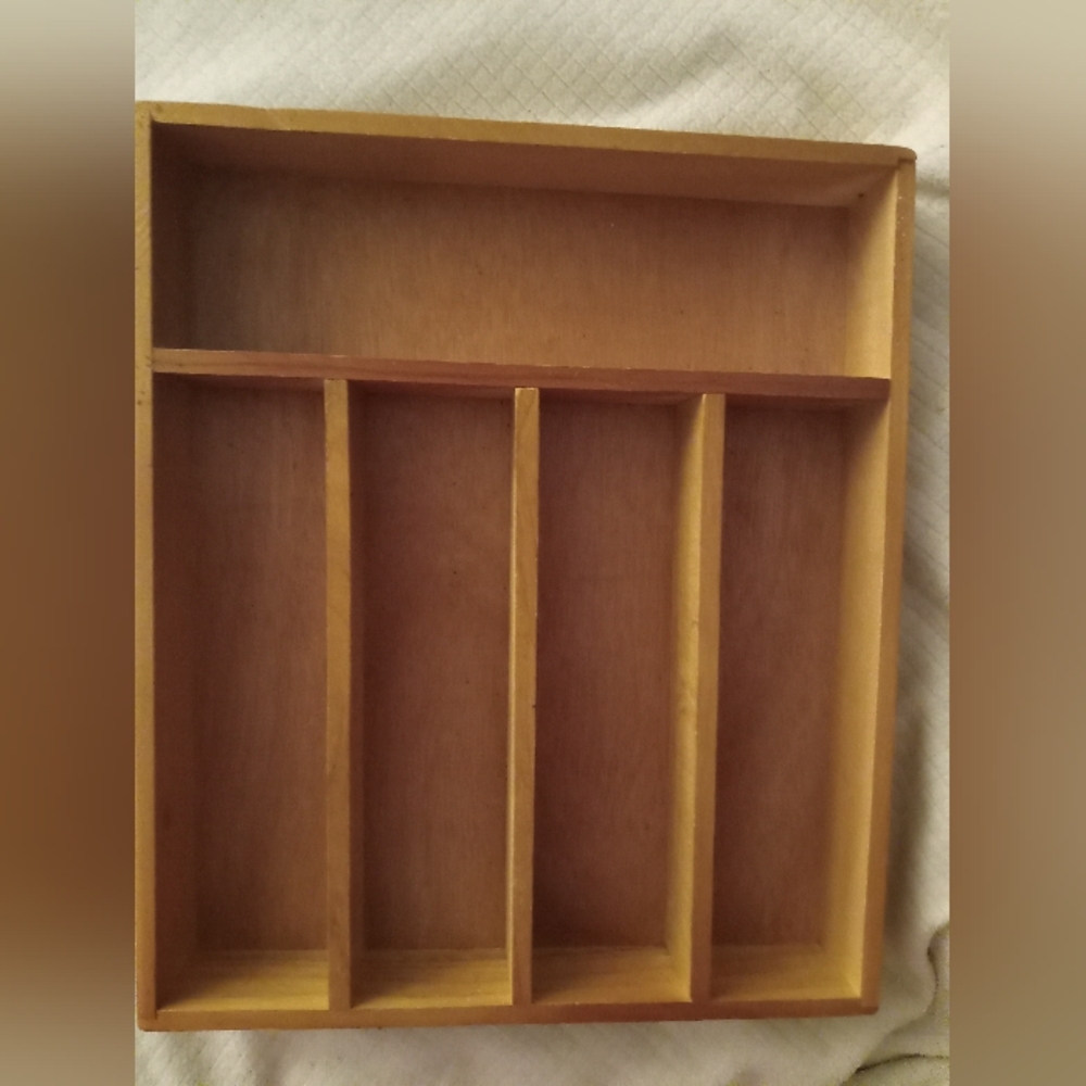 Vintage Solid Wood Utensil Draw Devider
